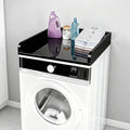 Laundry countertop Single Acrylic Single Laundry Countertop, 27.5″ W*27.5″ D*3.1″ H, Topper for Washer and Dryer with Non-Slip Mat for One Unit Only Washer or Dryer (Transparent)(Black)
