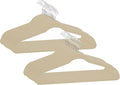 Simplify Extra Wide 21" Velvet Coat Hangers | 24 Pack | Slim Design | Heavy Duty | Holds 10 Pounds | Closet Organization | Shirt & Clothes | Ivory
