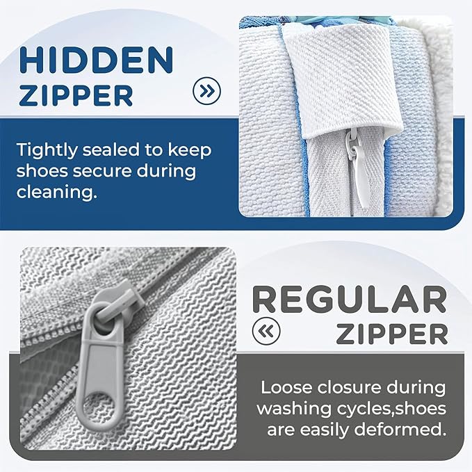 Shoe Washing Machine Bags - Reusable Sneaker Laundry Bags for Washer & Dryer - Fine-Mesh Protective Wash Bags to Prevent Damage - Washer Bags for All Type of Shoes - Pack of 2