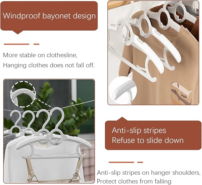 Baby Nursery Closet Hangers, Ultra Thin Non-Slip and Extendable Laundry Infant Pant Hanger for Newborn Clothes 20pcs11-14" Adjustable Children Coat Hanger for Girl Boy Toddler Kids Child