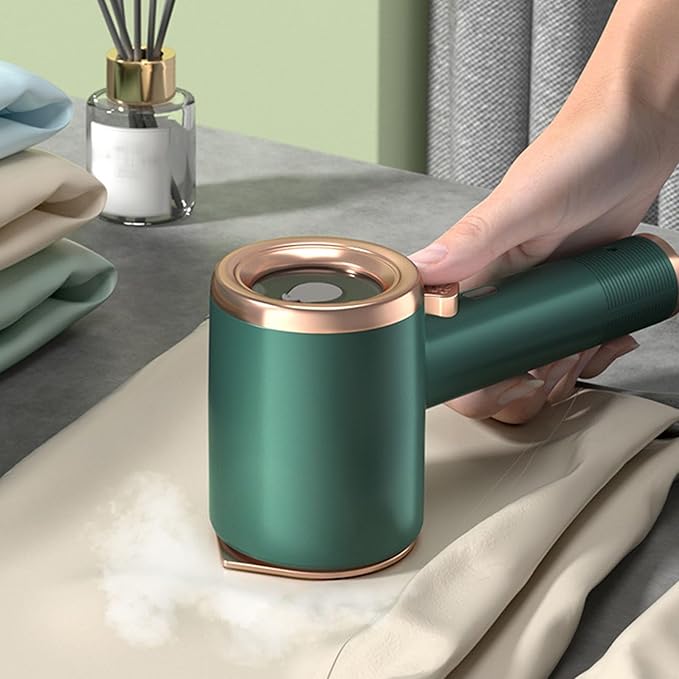 Steamer Iron, 33W Handheld Iron Mini Ironing Machine with 50ml Water Wet and Dry Clothes Iron Steam Travel Garment Steamer for Clothing Wrinkles Remover Tool (Blackish Green)