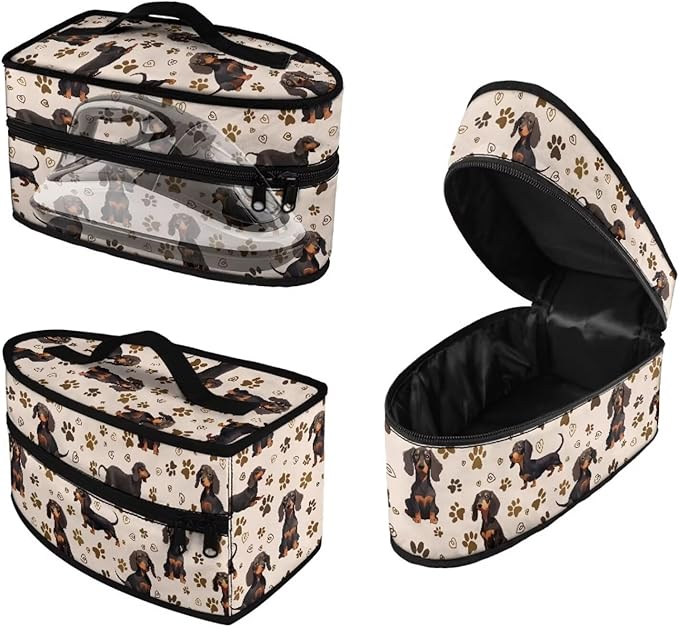 Iron Storage Case Protective Carrying Bag with Zipper Closure, Cute Easy to Clean Steam Iron Storage Bag Compatible with Most Iron, Dog Paw