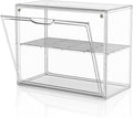 Large Acrylic Display Case for Collectibles, Stackable Hobby Blind Box Figurine Display Case with Compartment Divider for Figures, Cosmetic, Purse, Handbag, Medicine, 1 Pack