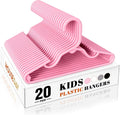 HOUSE DAY Premium Baby Hangers 20 Pack, 11 Inch Kids Plastic Hanger Pink, Slim Childrens Hangers for Infant, Toddler, and Child Clothes, Durable Baby Clothes Hanger for Closet
