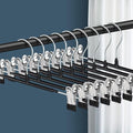 10 Pack 12Inch Heavy Duty Pants Skirt Hangers with Clips,Metal Trousers Hanger for Jeans Black Non Slip Women Shorts Hangers Saving Space Clothing Hanger for Adult,Men,Children,Kid,Baby