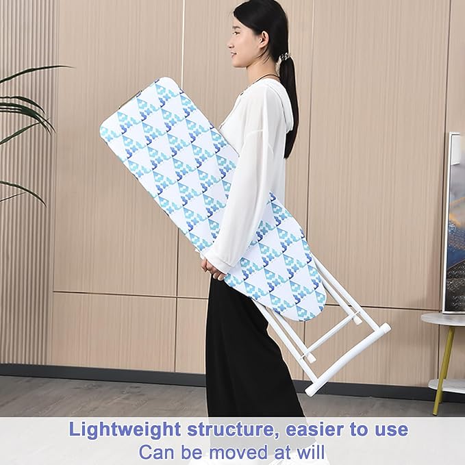 42 inch Wide Ironing Board,with Folding Legs,Height Adjustable Smooth Edge Good Load-Bearing Non-Slip Wear Resistant Ironing Clothes Suitable for Home,Household, Office, Bathroom, Dorm, etc