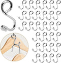 30 Pack Clothes Hanger Connector Hooks Metal Hanger Extender Hooks, Stainless Steel Hooks for Closet Wardrobe Space Saver