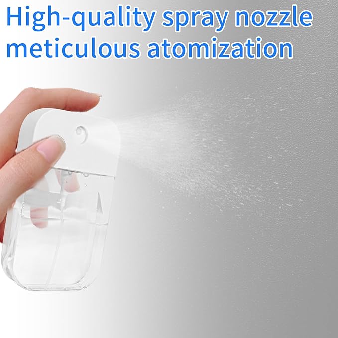 6 PCS Clear Spray Bottles, Portable Card Spray Bottles, 50 ML Refillable Plastic Perfume Atomizer Vials, Suitable Perfume, moisturizing water, hand sanitizer