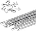 PATIKIL 10 Pcs 6 Inch 304 Stainless Steel Metal Steel Spiral Corset Boning, Metal Boning with 10pcs 5mm Boning Tips for Sewing Corset, Making Costume,Hoop Skirt, Collar (5mm Wide)