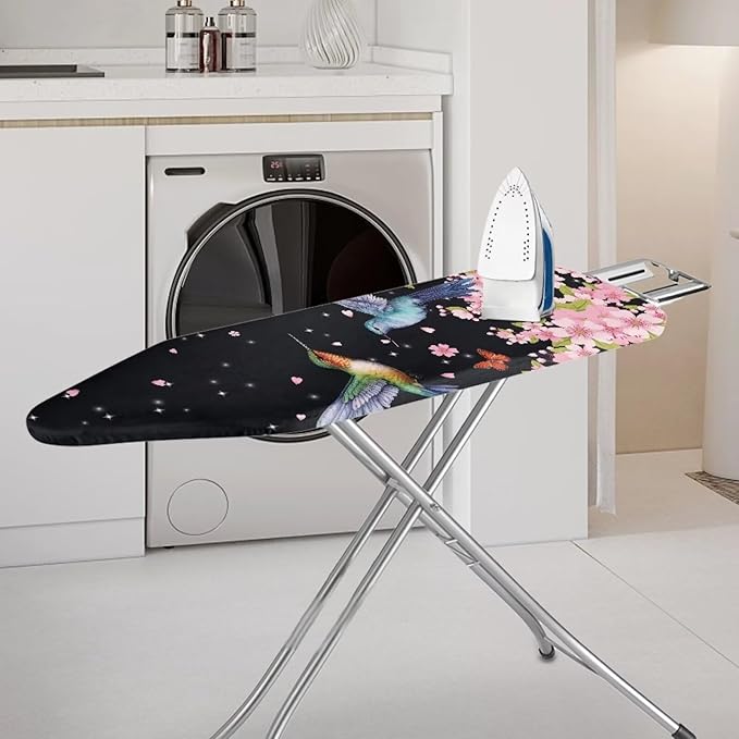 Hummingbird Ironing Board Cover 15x54 Inch Standard Size Ironing Board Covers Heat Reflective Stain Resistant Standard Size 15x54 inch