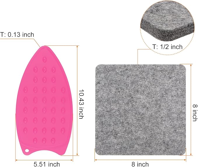 HARFINGTON Wool Pressing Mat 8" x 8" Wool Ironing Pad Sewing Notions for Crafts Quilter Quilting