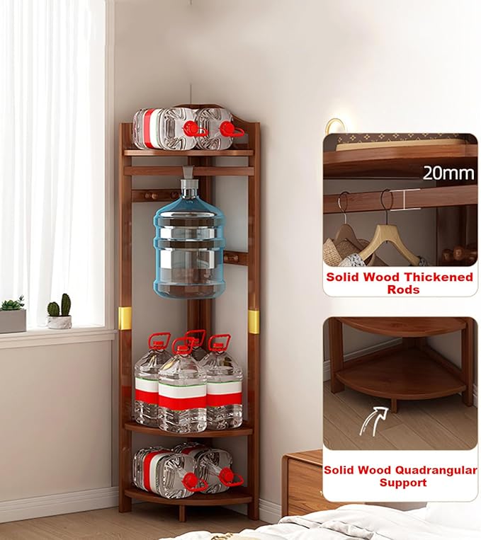 corner coat rack,hall tree,Solid wood clothes rack,Solid wood clothing rack with storage basket and hooks,garment rack for bedroom,living room,entryway,storage rack for clothes