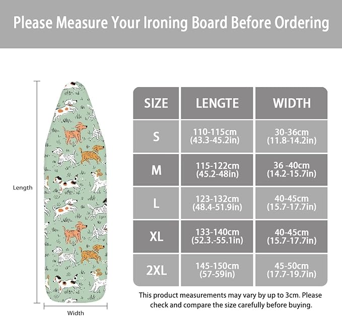 Ironing Board Cover,Ironing Mat,Dog Print Ironing Board Cover,Dog Ironing Board Cover,Tabletop Ironing Board Cover,Cute Dog Print Medium