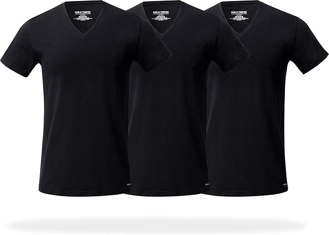 Pair of Thieves Men Super Soft V Neck | T-Shirt for Men | Breathable, Tagless Performance Cotton Blend | All-Day Wear