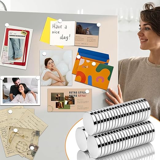 Collar Stay Magnets, Strong Neodymium Magnet for Collar Stays, Nickel-Plated Rust-Resistant Metal Magnets Gift Box(Silver, 60Pcs)