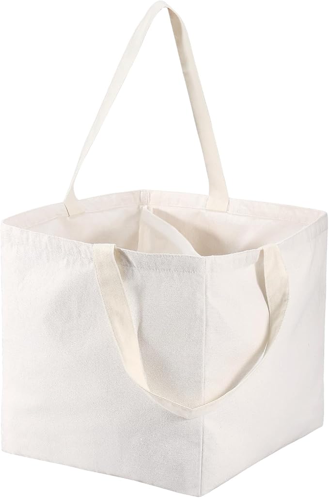 Clothes Hanger Organizer Bag, Triangle or Square Hanger Storage Bag with Handles Large Capacity Clothes Hanger Organizer Bag Foldable Clothes Hanger Organizer Holder for Space Saving White (Style 2)
