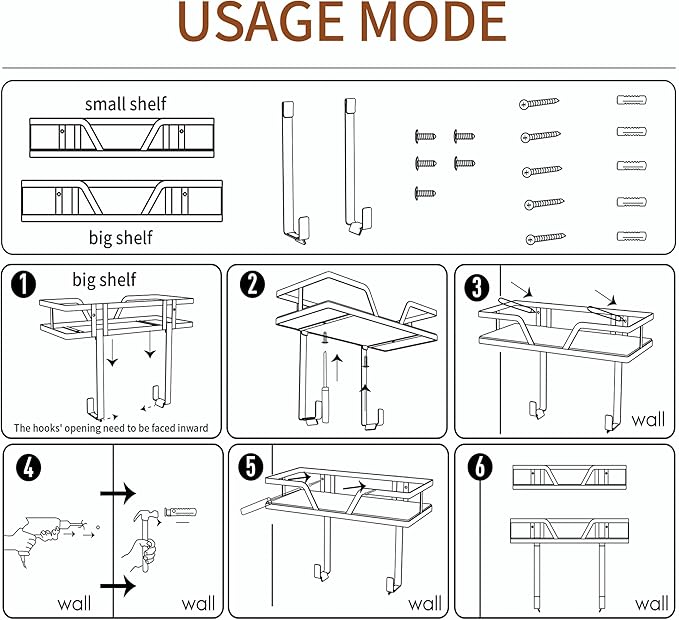 Ironing Board Hanger, 2-Layer Ironing and Iron Board Holder, Iron Board Wall Mount for Laundry Room Organization and Storage