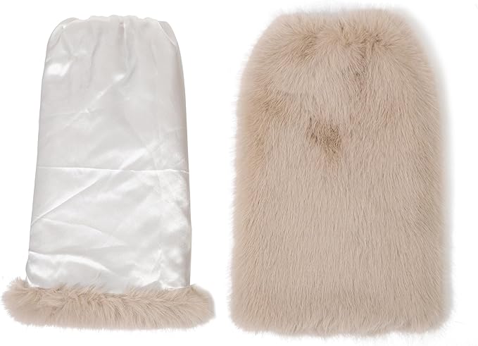 LA CARRIE Women Fuzzy Faux Fur Leg Warmers Fluffy Winter Long Foot Cuffs Furry Boot Socks
