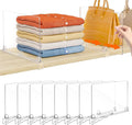 Fixwal 8 PCS Detachable Acrylic Shelf Dividers for Closet Organization Clear Shelf Divider for Closet Organizers and Vertical Purse Organizer for Closet, Bedroom, Kitchen, Office, Cabinets, Bathroom