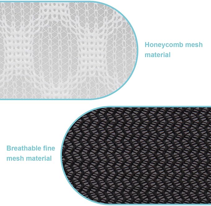 4Pack Mesh Laundry Bag Delicates Laundry Bag-Extra Large Durable Wash Bag with Honeycomb Mesh Big Clothes,Household,Bed Sheet,Stuffed Toys,Curtain,Blanket,Bedcover,Sweater,24x24In(2Black & 2White)