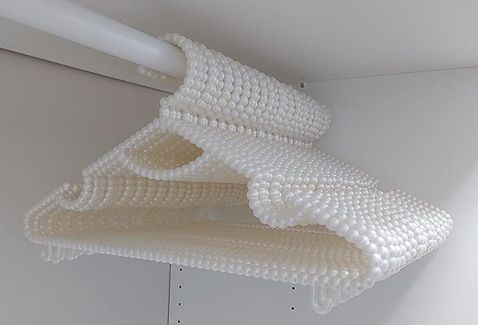 10 Pieces Plastic Heavy Duty Pearl Hangers. Bride Hanger for Wedding Dress. Bridesmaid Hangers. Hanger for Shirt, Pants, Clothing, Coat, Bridal, Sweater and Home Decor. (PH3)