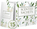 15 Pack Sachets for Drawers and Closets, Scented Sachets for Drawers, Closet Freshener Sachet for Drawers to Refresh Any Space, Sachet Bags, Scented Drawer Fresheners for Dresser, Jasmine