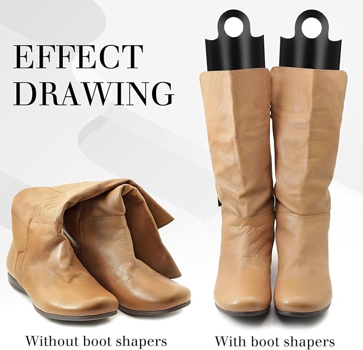 Domensi 30 Pcs Tall Boot Shaper Form Insert Filler Cowboy Boot Stand Support Holder Women Storage Organizer