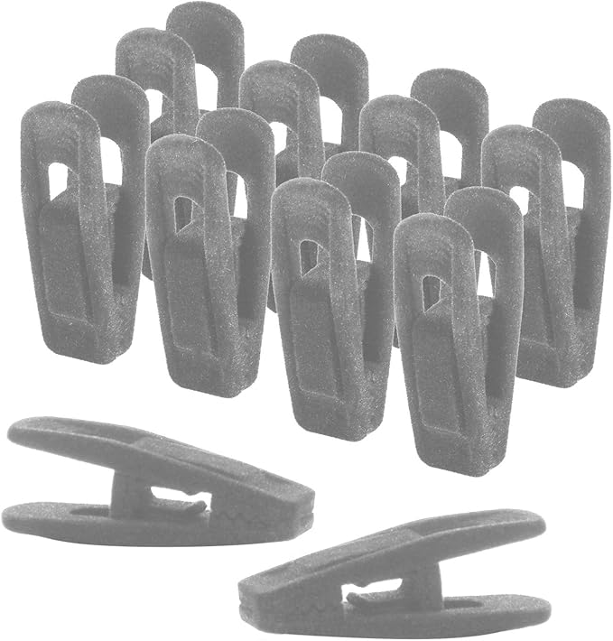 Velvet Clips for Velvet Hangers. 10 Pack Gray