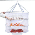 Foldable Drying Rack Basket Dryer Net Hanging Mesh Net with Zippers for Fruits,Seeds,Vegetables,Fish or Clothes,Doll（27.6"x19.7"x41"）