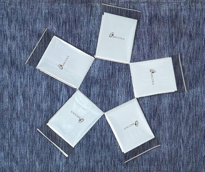 80Pcs Dry Cleaner Bags Plastic Clear Can be Hung Transparent Clothing Dust Cover