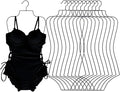 Body Shape Swimsuit Bikini Hanger Wire Display Hangers for Lingerie Bathing Suits Swimwear Clothes Coat (20, Black)