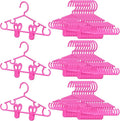 Hsei 5/10/40 Pack Baby Hangers with 10/20/80 Clips, Plastic Kids Pants Hangers for Nursery Closet Top and Bottom Clothes Hanger Set for Newborn Infant Toddler(120 Packs Total,Pink,10.6 Inch)