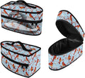 Christmas Bird Iron Portable Storage Bag Fits for Accessories Travel Irons Reusable Colorful Clothes Iron Storage Case with Zipper Closure
