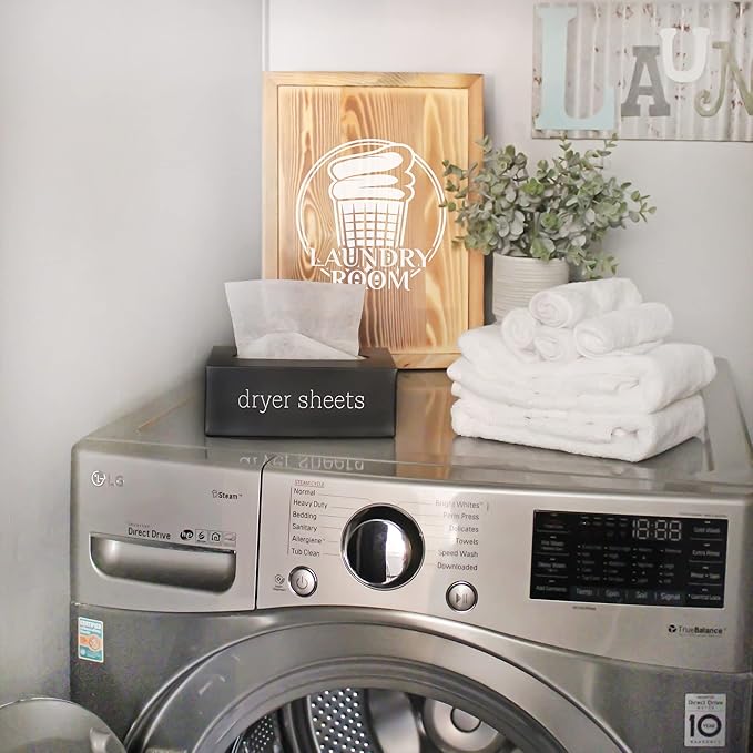 AuldHome Design Farmhouse Dryer Sheet Dispenser (Black); Countertop Enamelware Fabric Softener Sheet Holder for Laundry Room