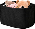 Laundry Basket with handle - 21"×17"×12" Rectangle woven Cotton Rope blanket basket,storage basket for Blankets,Baby Toys & Clothes (Fits Bathroom,Nursery, bedroom,Living Room) (Black)