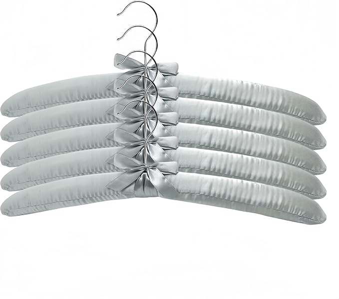 Padded Hangers for Women Clothing Satin Hangers Non Slip Padded Hanger for Sweaters Padded Clothes Hanger