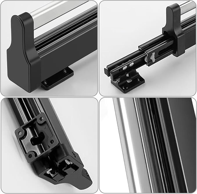 Valet Rod for Closet Pull Out, Adjustable Heavy Duty Steel Clothes Storage Hanger Rack Bar for Pants Coats (597mm/23.5inch)