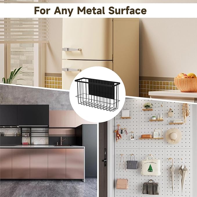 BATTIPAW 3 PCS Magnetic Dryer Ball Holder, Wall Mount Dryer Ball Rack for Laundry Room, Dryer Ball Shelf for Organization and Storage, Magnetic Lint Bin for Laundry Room