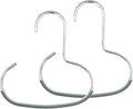 Mawa Scarf, Shawl, Belt, and Accessory Organizer, Non-Toxic Metal Hanger with Grip Coating, Easy Access Open Hook, Model G-1 Space Saving Design, Set of 2, Silver