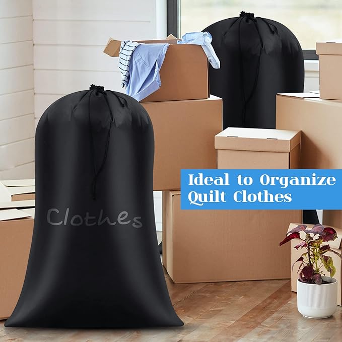 Nuanchu 3 Pcs 40 x 60 Extra Large Laundry Bag Giant Storage Laundry Reusable Multipurpose Bag for Damp Proof Luggage Suitcase Clothes Comforters Furniture Blankets Cover