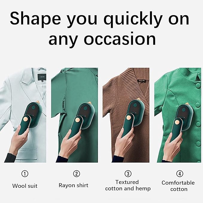 Portable Handheld Iron, Mini Handheld Steamer Iron for Clothes, Rotatable Travel Garment Steamer, Foldable Travel Garment Steamer, Support Dry And Wet Ironing for Home and Travel