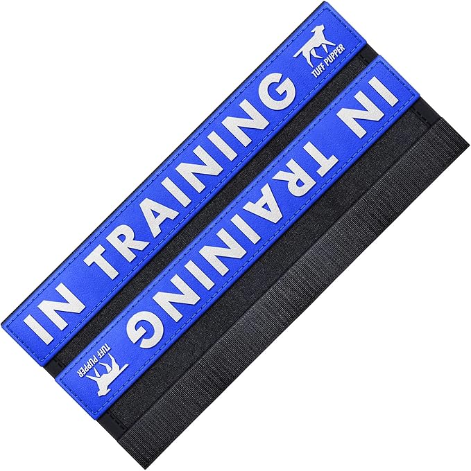 Tuff Pupper Waterproof Leash Sleeve | Fits Any Standard Size 1 Inch Wide Leash | Dual Sided Message | Durable Neoprene & Silicone | Odor & Stink Proof | Easy Secure On & Off (1 Pack, in Training)