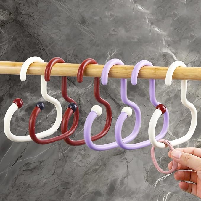 6PCS Bra Hanger for Thick Plastic Closet, Tank Top Organizer 6 Heart Hooks Capacity Space Saving Hanger Closet Organizers and Storage for Tank Top, Hats, Scarf etc. (Multi Heart,6)