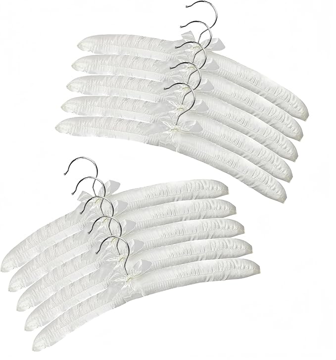 Padded Hangers for Women Clothing Satin Hangers Non Slip Padded Hanger for Sweaters Padded Clothes Hanger