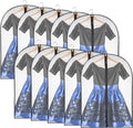 Garment Bags for Hanging Clothes, Clear Proof Suits Covers with 4" Gussets for Closet Storage and Travel Hanging Clothes Bag for Coat, Sweater, Jacket, Dress, Shirts (10 Pack - 24" x 48")