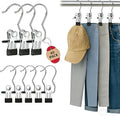 40 Pack Metal Clip Hangers Heavy Duty Single Hanger Clips for Closet Boot Hanger Clips for Wardrobe Travel Scarf Socks Gloves Hats