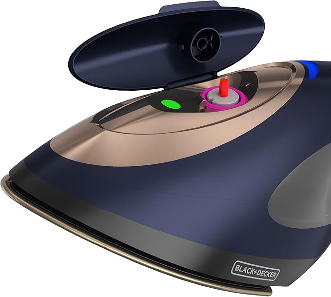 BLACK+DECKER Press & Steam 2-in-1 Iron and Steamer, 180% More Steam & One Temperature Technology, Ceramic Soleplate, Safe on All Fabric Types (Pack of 2)