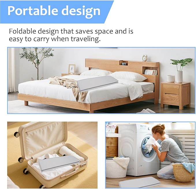 BestYiJo Foldable Steamer Board for Clothes with Heat-Resistant Glove & Handheld Ironing Pad, Hanging Ironing Board, Easier Steaming with Handheld Steamers, Can Also be Used Flat