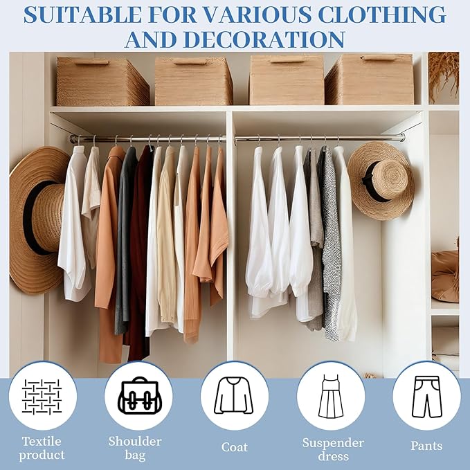 LemonRoad 36 Pack Short Neck Metal Hangers for Clothes 16" Heavy Duty Stainless Steel Wire Closet Hangers Ultra Thin Space Saving for Home Dorm Laundry (Silver,Wire Short Neck)