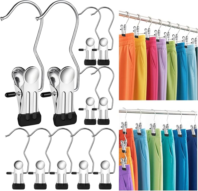 50 Pack Boot Hangers for Closet，Legging Organizer for Closet Hanging，Hanger Organizer，Space Saving Hanger Clips，for Yoga Pants, Jeans, Shorts, Hats, Skirts